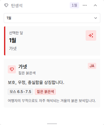 탄생석 위젯